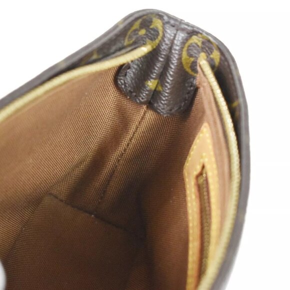 Auth LOUIS VUITTON Logo Trotteur Shoulder Bag Monogram Leather Brown - Picture 7 of 16